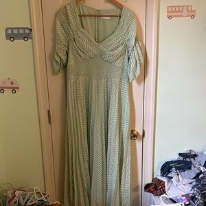 ASOS Mint Green Striped Maxi Dress